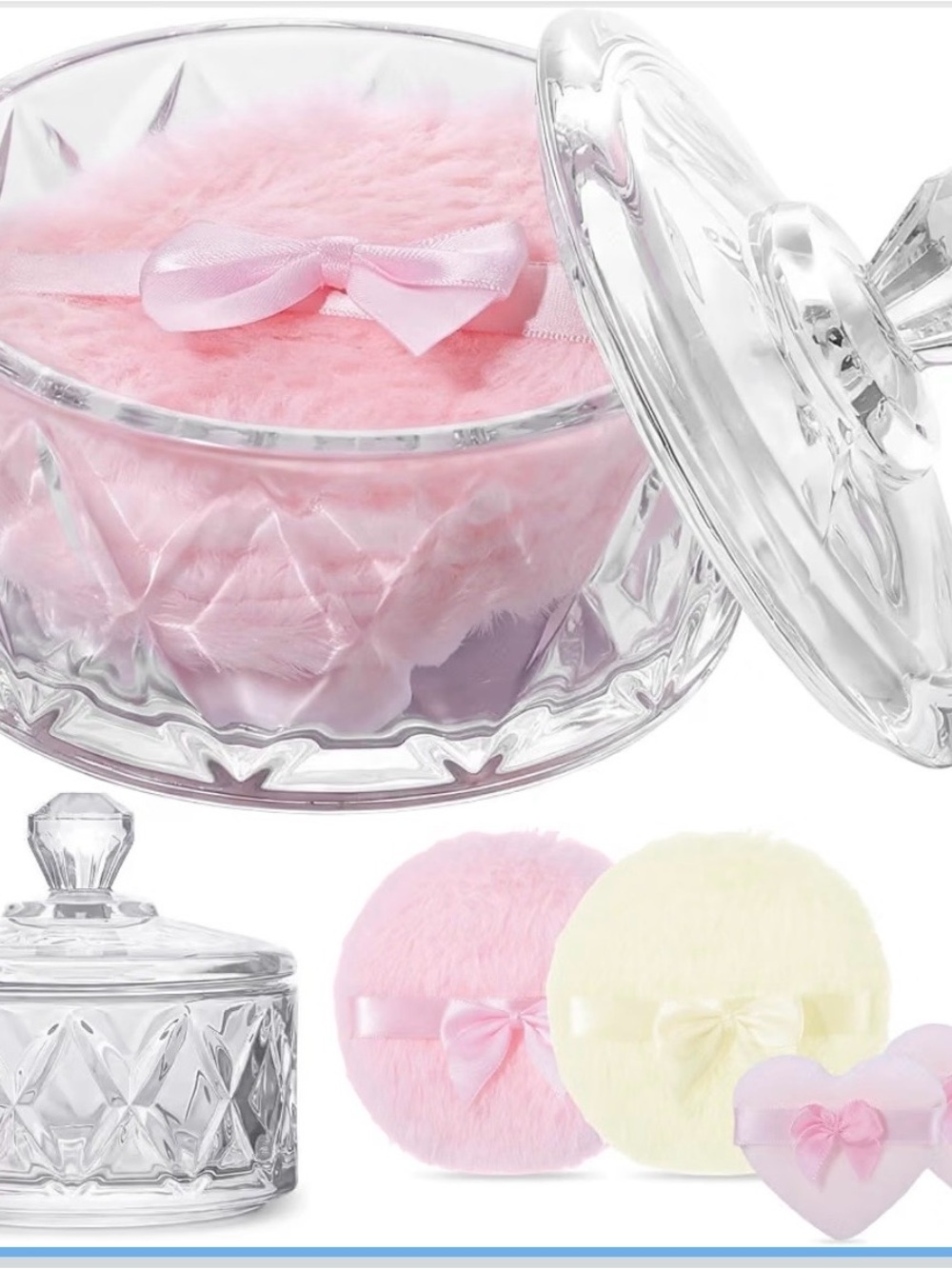 5-Piece Dusting Powder Container with Puff Set, Pink
Body Powder Puff